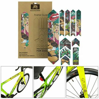 Pegatinas de bicicleta de PVC para protección del marco antideslizante de la MTB y diseño personalizado de la bicicleta de carretera