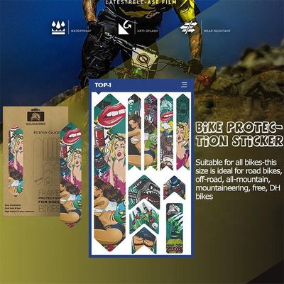Pegatinas de bicicleta de PVC para protección del marco antideslizante de la MTB y diseño personalizado de la bicicleta de carretera