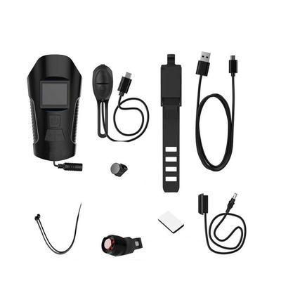 Cargador de bicicleta USB negro Luz delantera linterna manillar cabeza de bicicleta luz medidor de velocidad pantalla LCD
