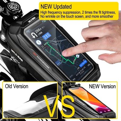 Bolsa de pantalla táctil de casquillo de teléfono a prueba de agua de 6.6 pulgadas para MTB Pack 1L Capacidad Accesorios de bicicleta