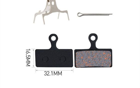 Pad de freno de metal rojo de 35x30.5 mm para MTB de montaña de resina Pads de freno de rotor de disco