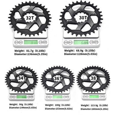 Crankset de bicicleta MTB con anillo de cadena 30/32/34/36/38T y longitud de manivela de 170 mm